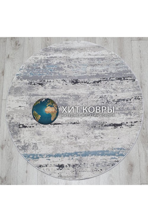 Турецкий ковер Amatis 36556 Серый-голубой круг
